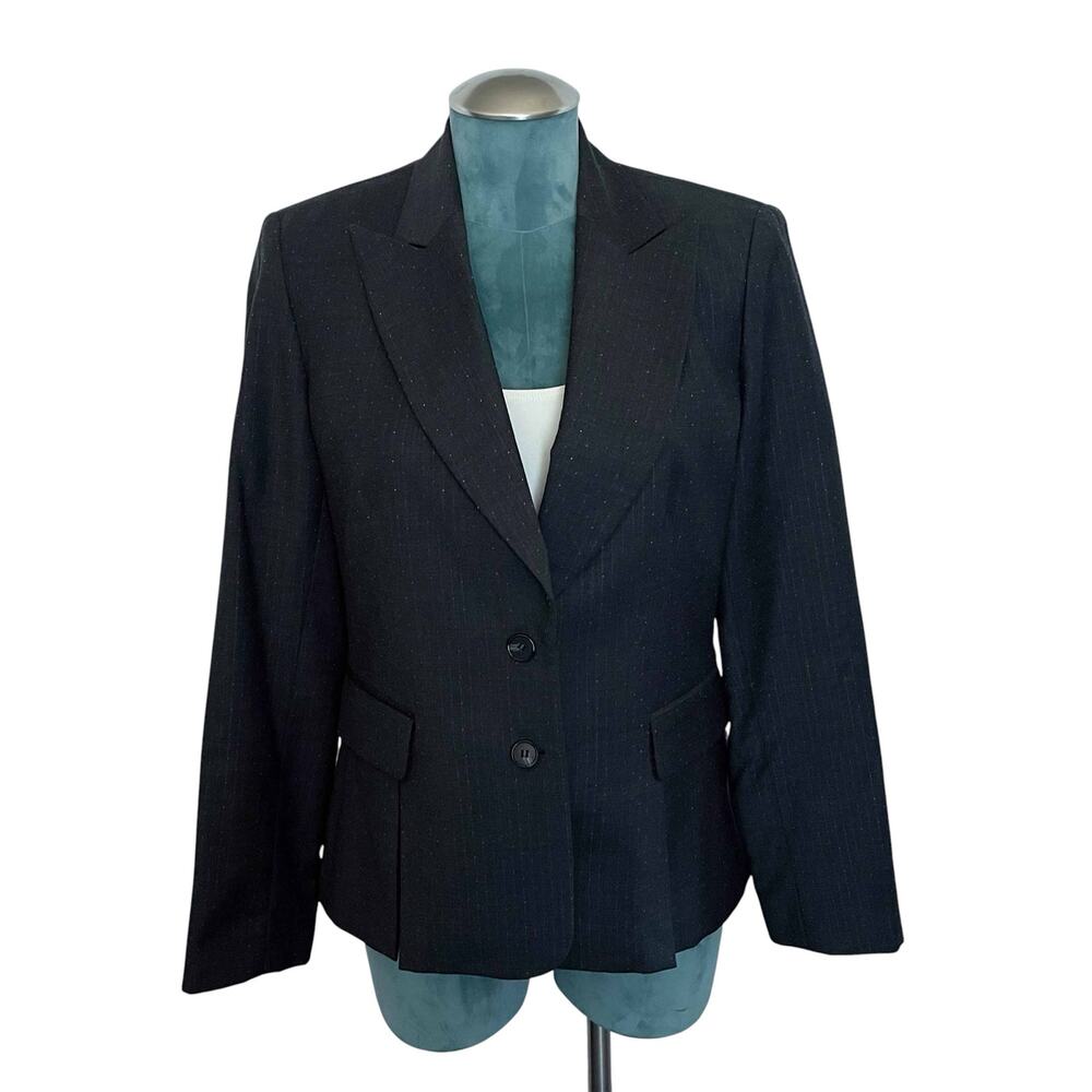 Garfield & Marks Wool Kailey Jacket Blazer 8 Black Dark Academia Quiet Luxury